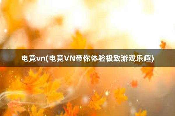 电竞vn(电竞VN带你体验极致游戏乐趣)