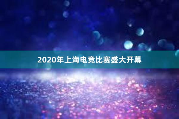 2020年上海电竞比赛盛大开幕