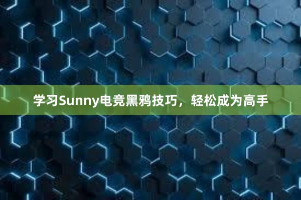 学习Sunny电竞黑鸦技巧，轻松成为高手