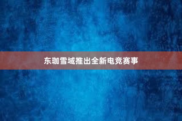 东珈雪域推出全新电竞赛事