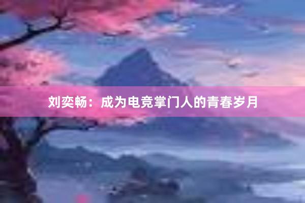 刘奕畅：成为电竞掌门人的青春岁月