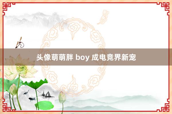 头像萌萌胖 boy 成电竞界新宠